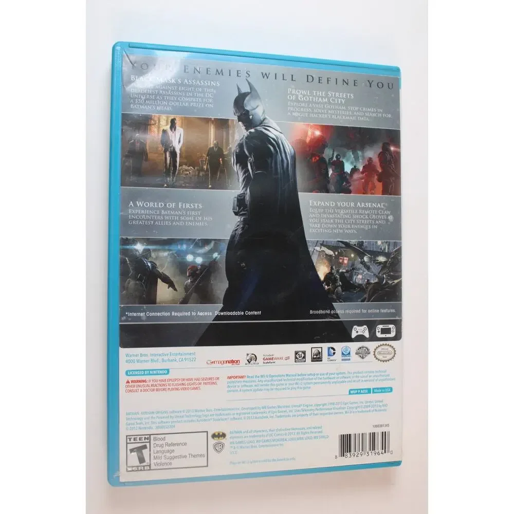 Batman: Arkham Origins (Nintendo Wii U, 2013) Authentic, Complete, Tested/Works